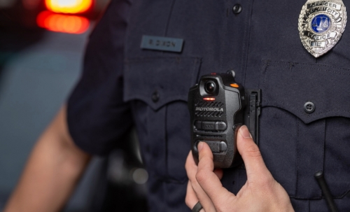 Motorola Solutions SVX Close-Up on Officer Side